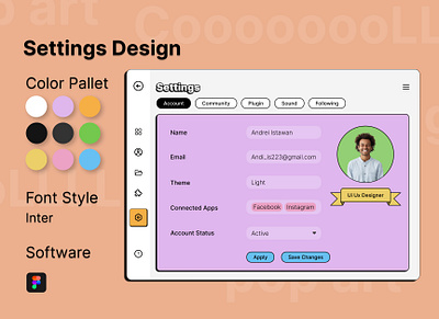 Pop art style based setting page design app appdesign dashboard design figma graphic design illustration ui webdesign