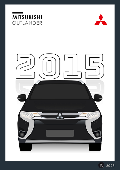 Mitsubishi Outlander 2015 Art 2015 art branding design graphic design illustration instalation japan logo minimal mitsubishi outlander poster typography vector