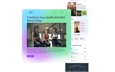 health and wellness landing page figma health landing page ui wellness yoga