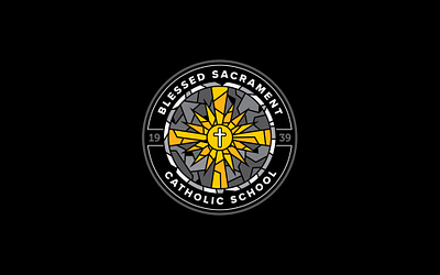 Blessed Sacrament Catholic School Branding blessed sacrament branding bss catholic design erie pa illustration logo school