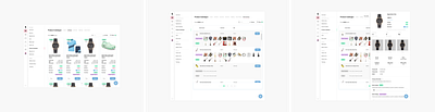 Merchandising products page illustration ui ux