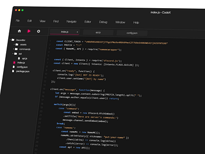 CodeX — Code editor app application branding design graphic design ui ux vector web webdesign