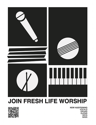 Fresh Life Worship Poster design graphic design illustration typography