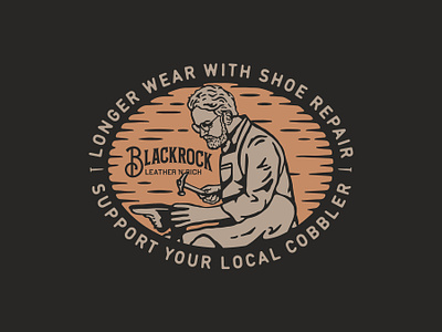 Shoe Repair | Blackrock Leather N' Rich cobbler illustration mercantile old school outdoors repair shoe vintage