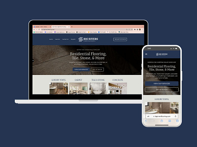 Big Rivers Flooring branding design logo ui web design weebly