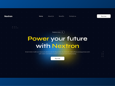 Nextron Hero Section UI blue creative creativity design dribbble hero section modern nextron responsive startup tech technology typography ui ui design ux ux design vector