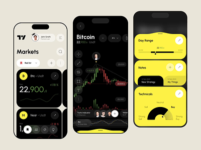 TradingView - Platform for Traders ai app design charts finance financial fintech fonance managment market mobile money pay payment platform stocks trading uxdesign
