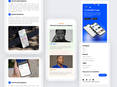 MoodBox Mobile View design health tech landingpage mental health moodbox ui visual design wealth4us