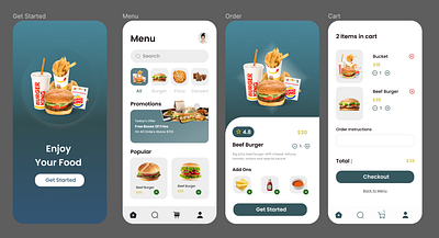 Food Ordering App branding graphic design ui design