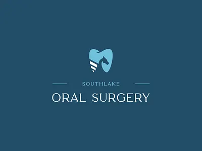 Southlake Oral Surgery Logo Design clean logo custom logo dental logo dentist logo dragon logo implant logo logo logo design logo designer minimal negative space negative space logo oral surgery logo tooth logo