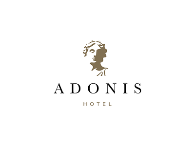 Adonis Hotel Logo Design clean clean logo custom logo design face logo greek god logo hotel logo logo logo design logo designer minimal