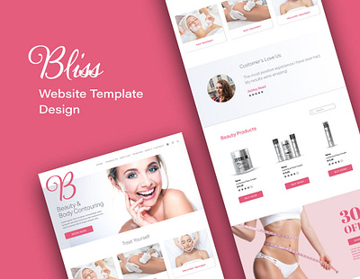 Beauty Product Website Template beauty beautyproduct branding creative ecommerce graphicdesign logo pink ui uidesign webdesign website
