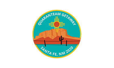 Quaranteam Sticker design illustration logo