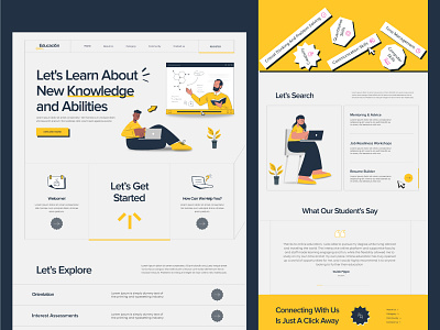 Educacion Landing Page 2024 all classes creative design digitaleducation education every one illustration landing page learning new trend online course online learning product design skills study ui ui design website