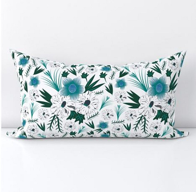 Blossoming flowers vector repeat pattern bedding set decorative design fabric design fabric designer floral pattern flowers garden home decor nature pillow product design seamless pattern season spring surface design textile pattern textile pattern designer vector wallpaper design