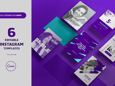 DENTIST - INSTAGRAM CANVA TEMPLATE canva social media canva template dentist canva dentist post dentist social media dentist template graphic design instagram social media social media template template canva