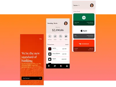 Revenus - Mobile Banking App banking figma finance luxury money ui