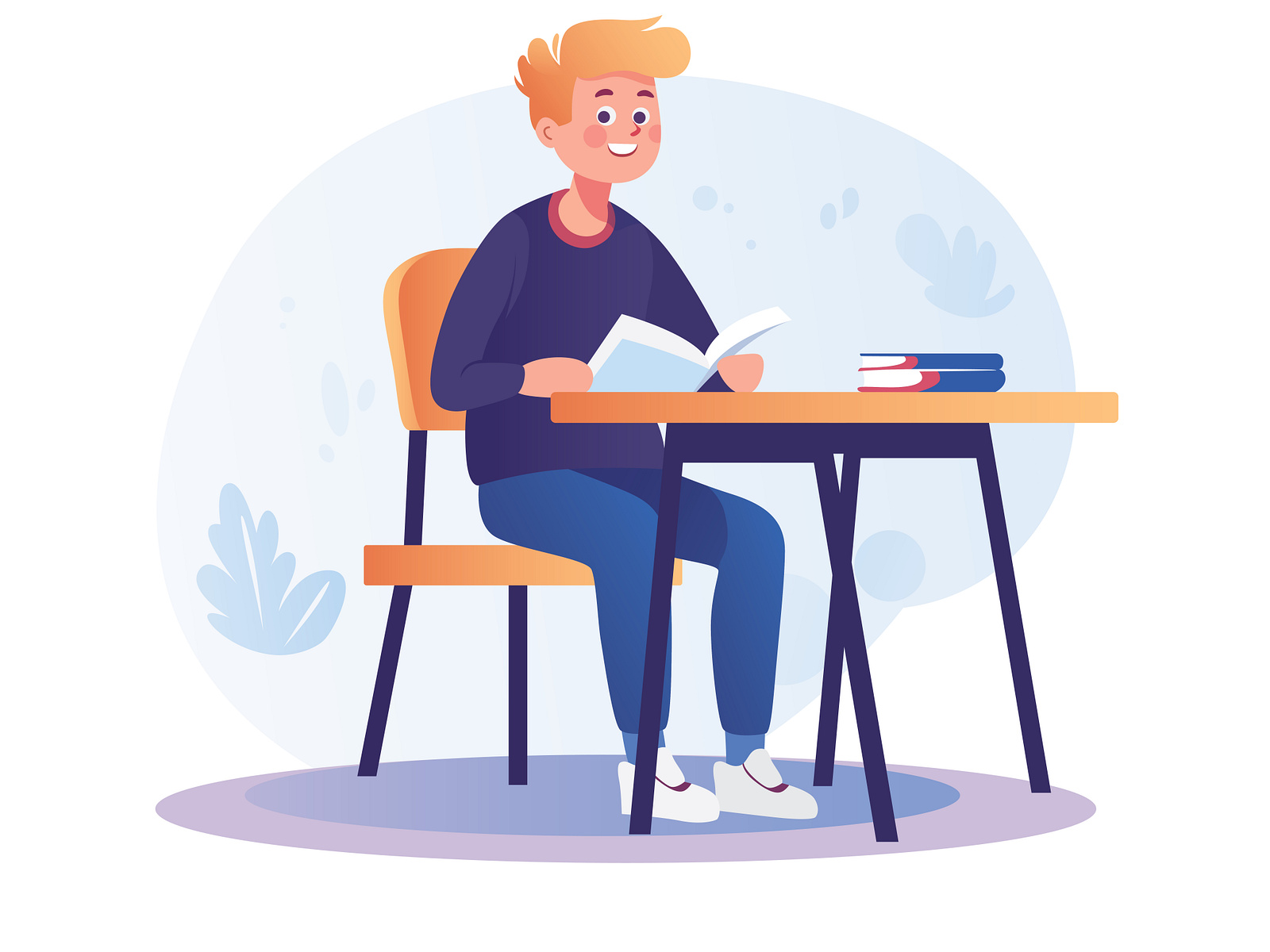 Study Time by Gejsi Marku on Dribbble