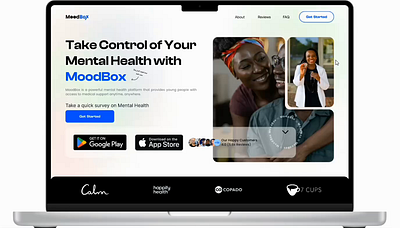 MoodBox Landing Page branding design health tech landingpage mental health moodbox ui visual design wealth4us