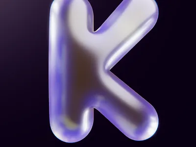 36 Days of Type: K blender illustration studio lights texture type design