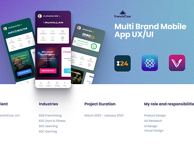 Multi Brand App UX/UI + Design System app design design system franchising mobile multi brand ui ux visual design