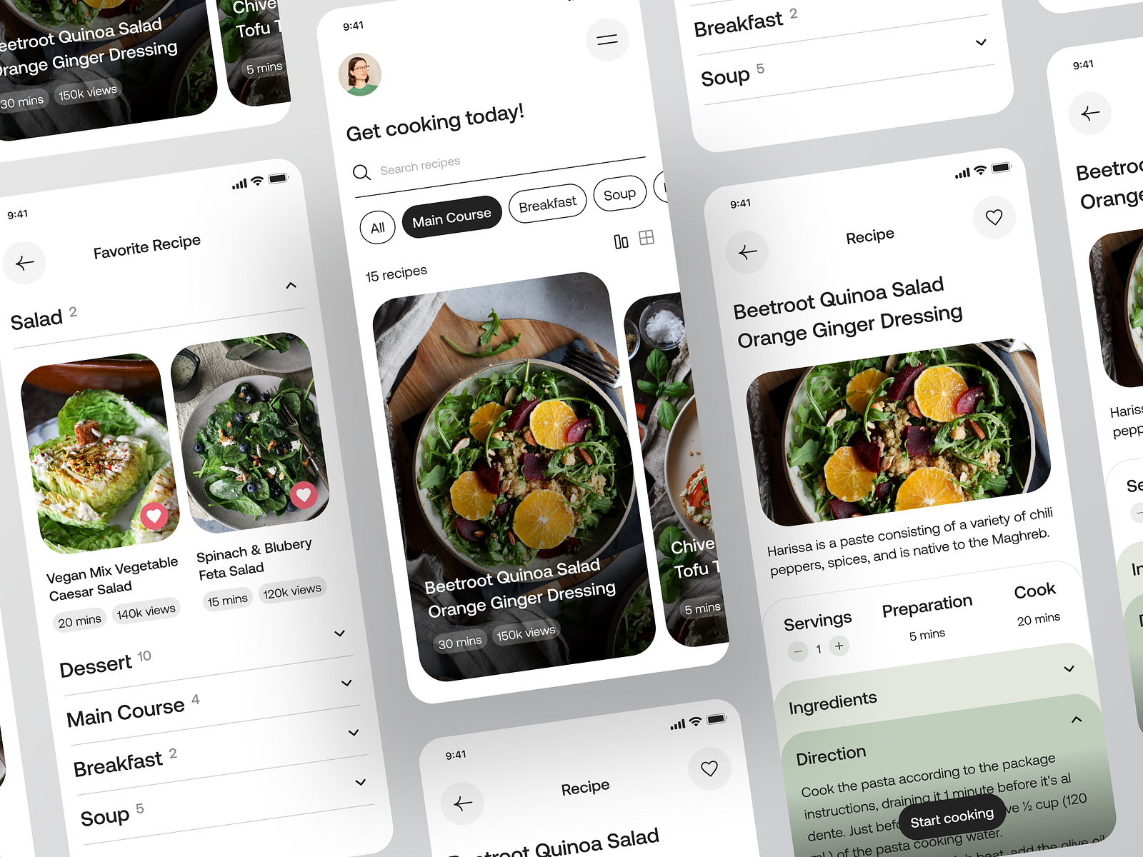 Food Recipe Mobile App by Azie Melasari for Odama on Dribbble