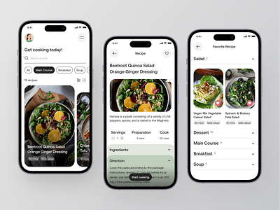 Food Recipe Mobile App by Azie Melasari for Odama on Dribbble