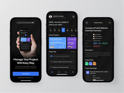 Taskmeister - Task Manager Mobile App asana collaboration inspiration management mobile app notion organize productivity project project management project manager saas task task list task management todo ui uiux ux worklist