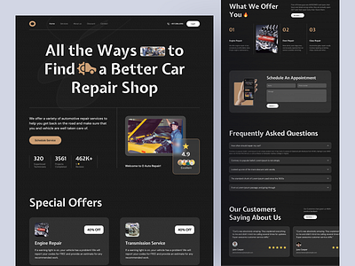 Automobile Website Design automobile automobile website car service cars carwebsite classic dent repair design engine glass repair mechanic muscle car old car repair template tranding design ui design uiuxdesign vehicle vintage car