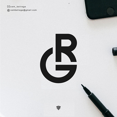 monogram RG 3d animation branding design graphic design icon illustration logo motion graphics typography ui ux vector