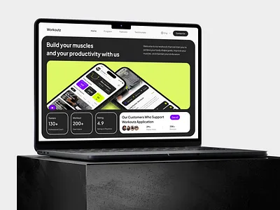 Workoutz - Workout & Fitness App Landing Page fitness fitness landing page landing page olahraga sport sport app workout workout landing page workout web design
