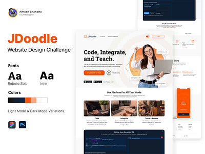 JDoodle Website Design Challenge design figma landingpage ui webdesign