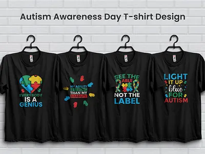 Autism Awareness T-shirt Design Bundle apparel autism autism awareness autism design autism t shirt autistic awareness children clothing fashion illustration mental health print t shirt t shirt design tee vector