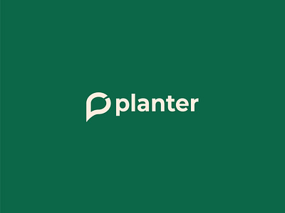 planter/logo branding eco graphic design green grow leaf lettering logo design logo designer logos modern logo organic p plan planter sohel