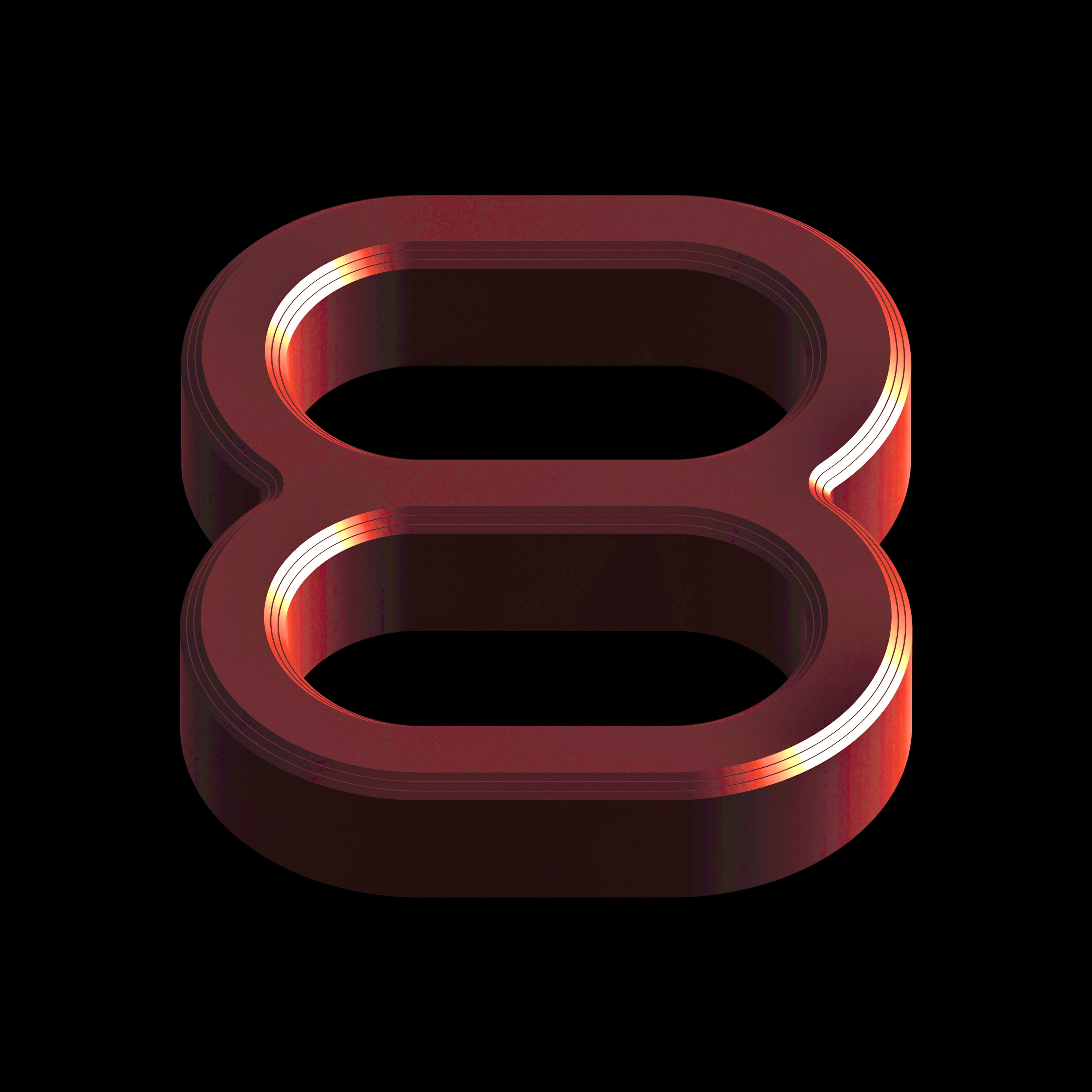 8 36 days of type 3d bevel branding customtype design eight extrude graphic design icon illustration illustrator lettering logo logodesign monogram monoline ocho typography vector