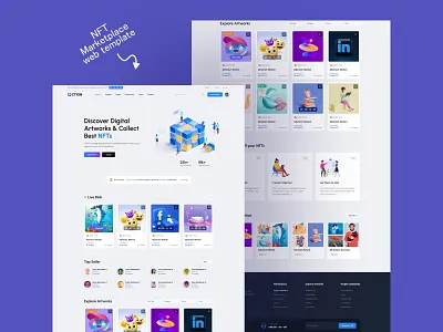 Oction-NFT Marketplace UI Design beauty fashion branding crypto design ec ecommerce nft nft marketplace typography ui ux