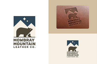 Mowbray Mountain Leather Co. Logo bear brand identity brand identity design branding branding design design graphic design illustration leather leather company logo logo design mountains nature outdoors tennessee visual identity