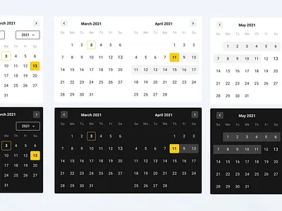 Date picker - Ui app compoment design illustration ui ux