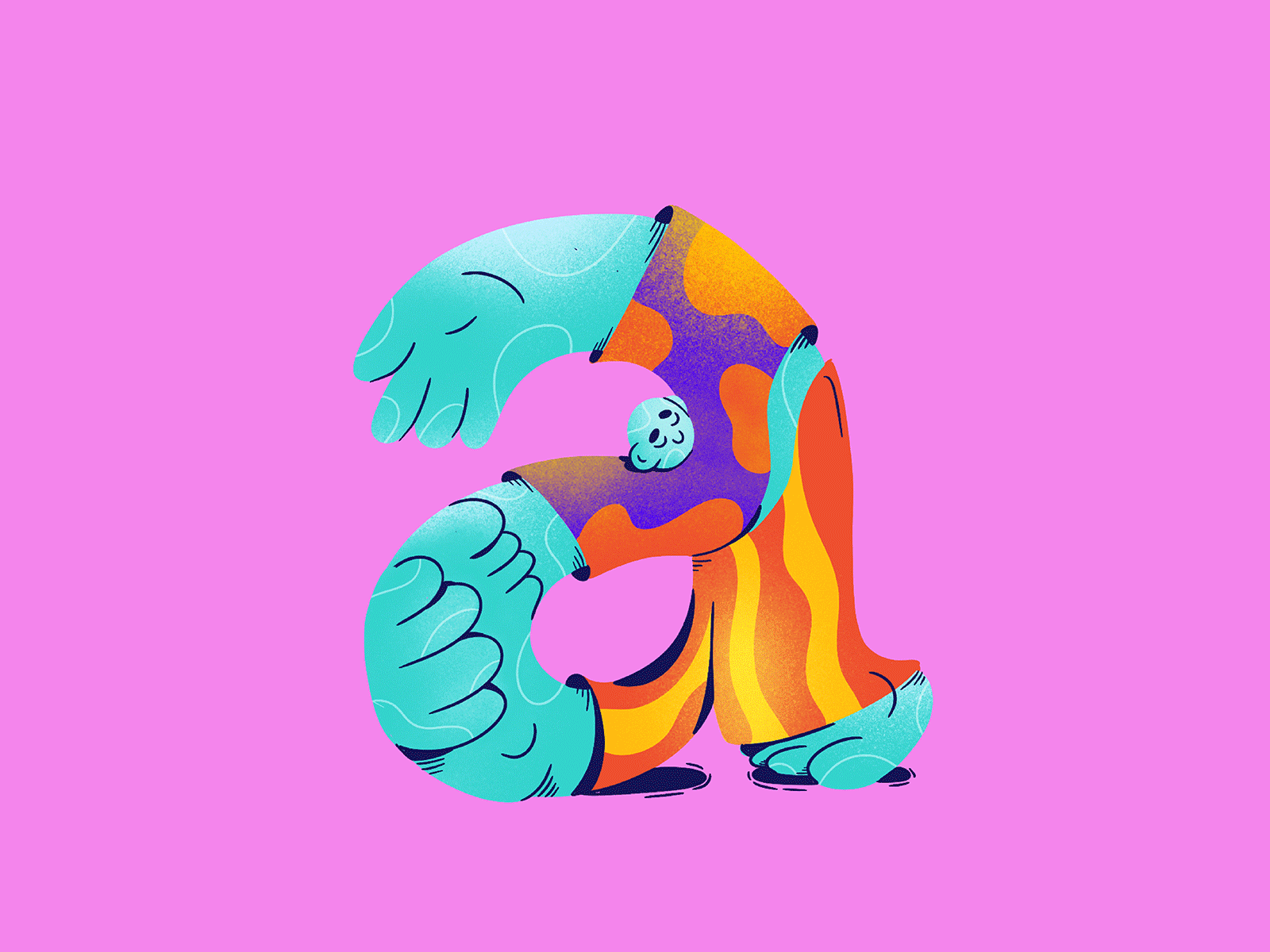 36 Days of Type 2023 2d 36daysoftype character color colorful illustration outfits procreate type yoga yogaposes