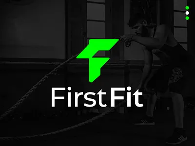 First Fit, (Letter F) – Letter Logo Design Concept branding f fit logo f gym logo first first fit fit fitness fitness logo letter f logo logo design logo make modern logo
