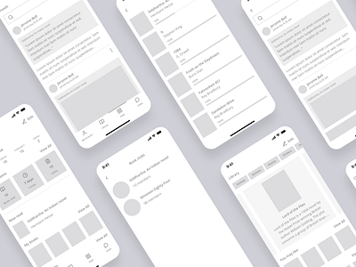 Wireframe for mobile app animation app design figma mobile reading ux wireframe