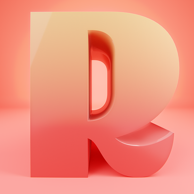36 Days of Type: R 3d illustration motion graphics studio lights type design typography