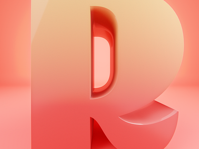 36 Days of Type: R 3d illustration motion graphics studio lights type design typography