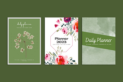 Planner Cover Pages branding canva cover design digital editable elegant graphic design minimal modern planner planner cover simple start up typography