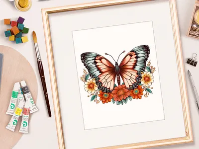 BUTTERFLY BALLET design illustration
