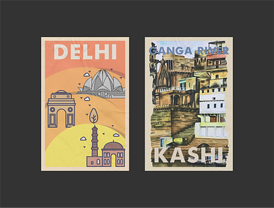 Poster city delhi design figma illustration poster