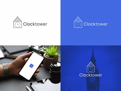 Clocktower Logo Design app logo brand identity branding clock tower logo clock tower logo design clocktower logo creative logo design graphic design illustration logo logo design logo idea logo inspection logos minimal minimalist logo typography vector web site logo