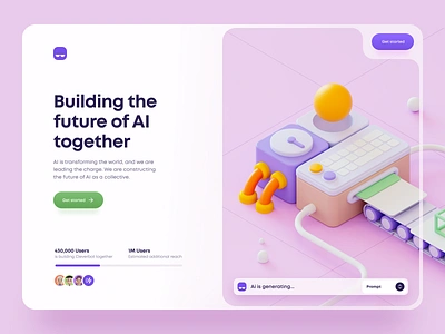 CleverBot – AI Landing Page Hero Header 3d illustration 3d render ai ai 3d illustration ai chat app ai ui kit clean community hero header illustration landing page minimal mobile ui ui design ux ux design web app web design website