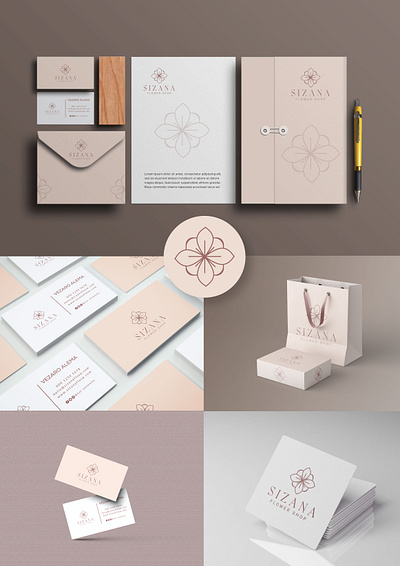 Brand identity for flower shop brand identity branding design graphic design illustration logo logp design typography