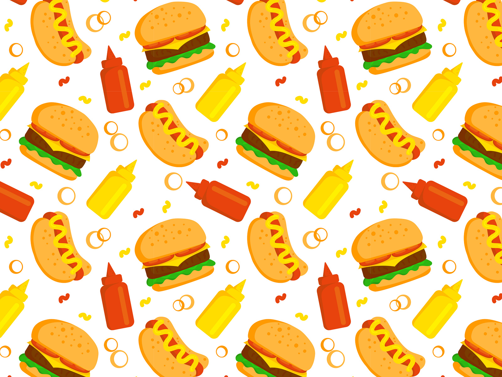 Junk Food Pattern by Aliffatur on Dribbble